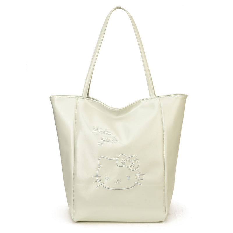 women's bag new arrivalretro oil leather large capacity tote bag easiest for matchgirl armpit bag cartoon hello kitty backpack