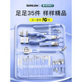 New nail clipper set - cuticle nippers, pedicure knife, pedicure file, manicure knife - 22 piece matcha green nail art tool kit