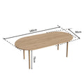 Customizable light luxury nordic style oval dining table for guest rooms, b&bs, and offices - solid wood meeting and conference table