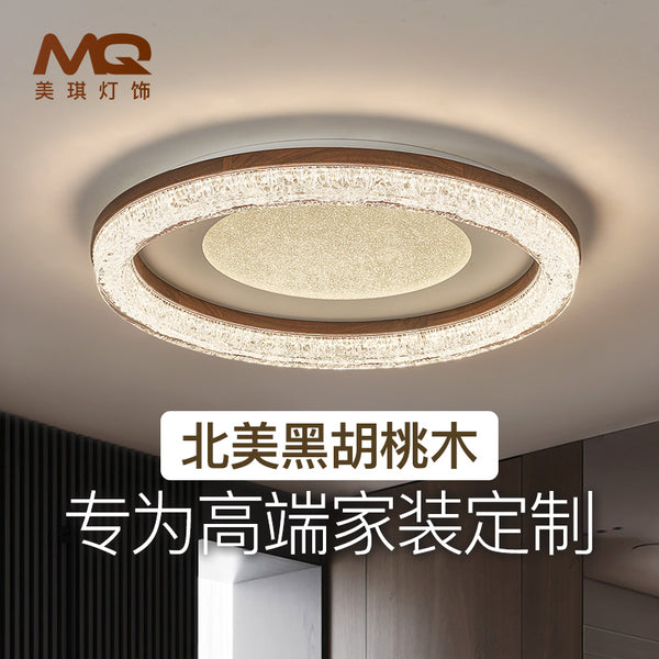 黑胡桃木吸顶灯意式轻奢高级感客厅灯5新高端新中式卧室餐厅