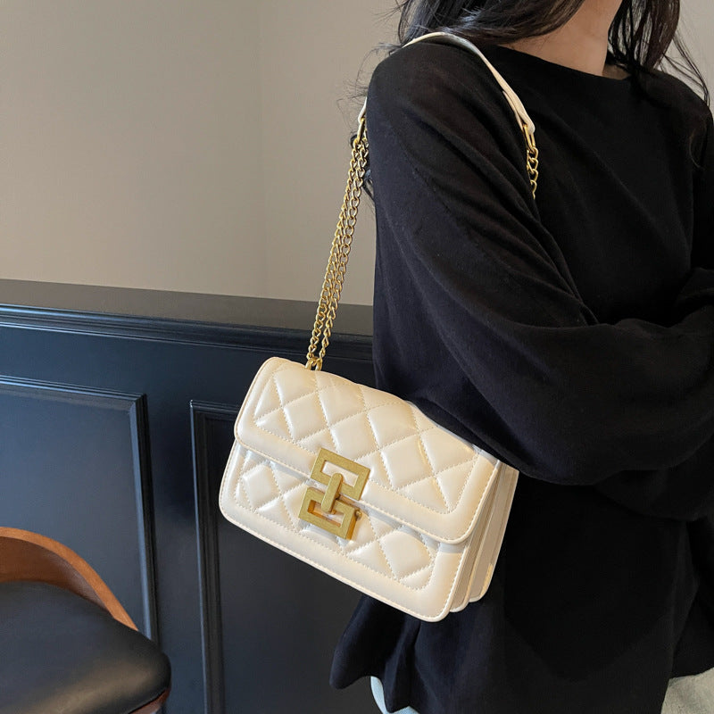 Rhombus chain bag winter women's 2025 new high-end versatile messenger bag fashion explosion shoulder small square bag