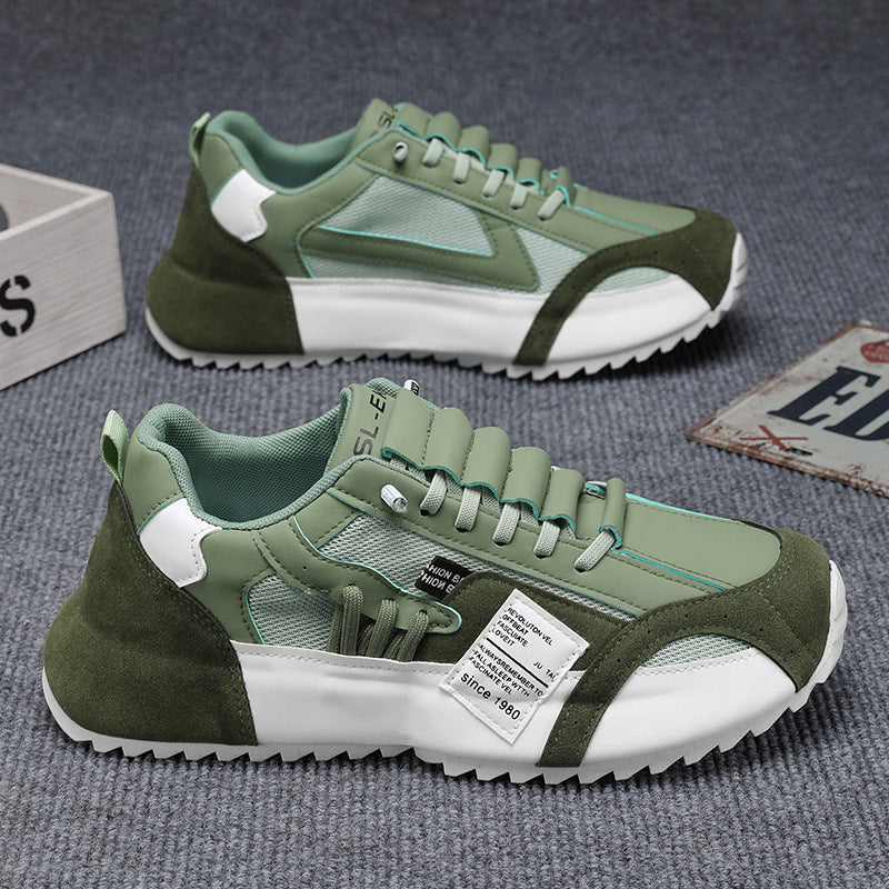 European station men's shoes 2025 new winter breathable versatile athletic casual shoes hidden heel joggers dad shoes for men