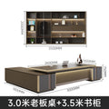 3.0m ceo desk_ 3.5m bookcase