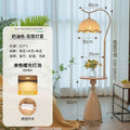 Cream style floor lamp scandinavian eye protection floor lamp bedroom bedside storage rack bedroom lamp storage cabinet high appearance accessible luxury