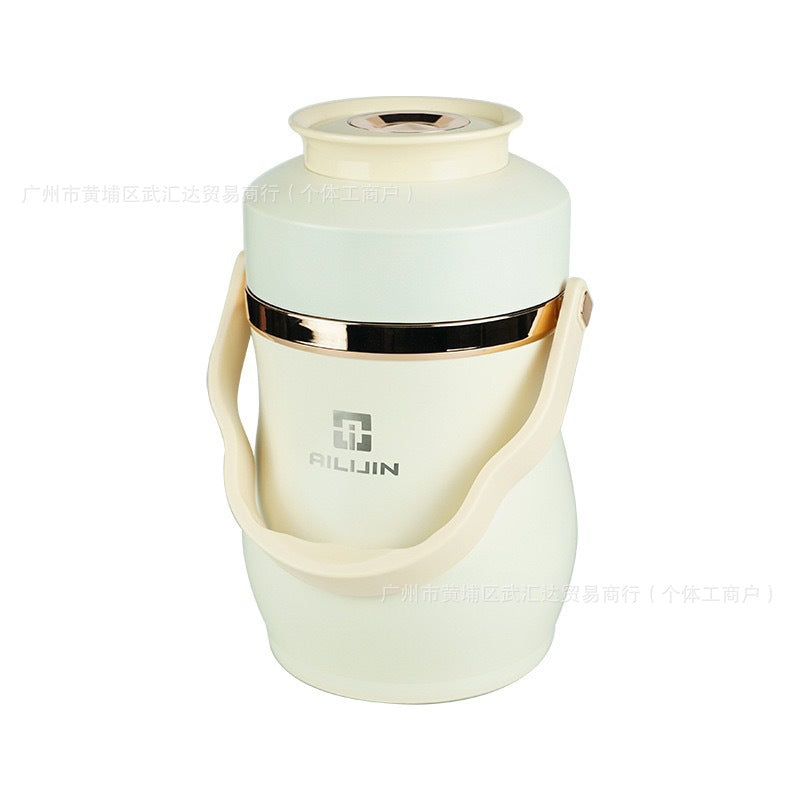 304 stainless steel breakfast cup with lid, portable lunch box for office workers, oatmeal, porridge, thermal lunch box, lunch box, pot