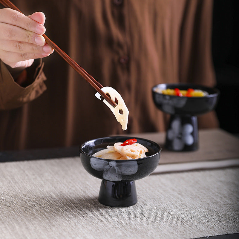Vintage-inspired, niche design tall dessert cups - ceramic, high-style fruit, dessert, and tea tray