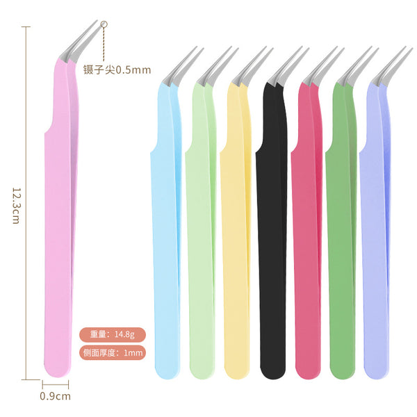 123Mm false eyelashes, precision forceps, high occlusal forceps, glue-free eyelash partner, cost-effective dopamine color