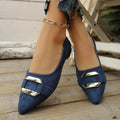 plus size square buckle flats shoes flats women's flats soft bottom metal plaid work shoes work flats women's shoes