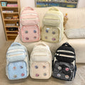2025new arrivaldetachable pencil case school bag transparent flap pocket pantscute pain bag casualpure color female student backpack