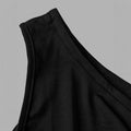 Girls' summer fashion sweet & chic black & white color block asymmetrical one-shoulder ruched waist wave dress