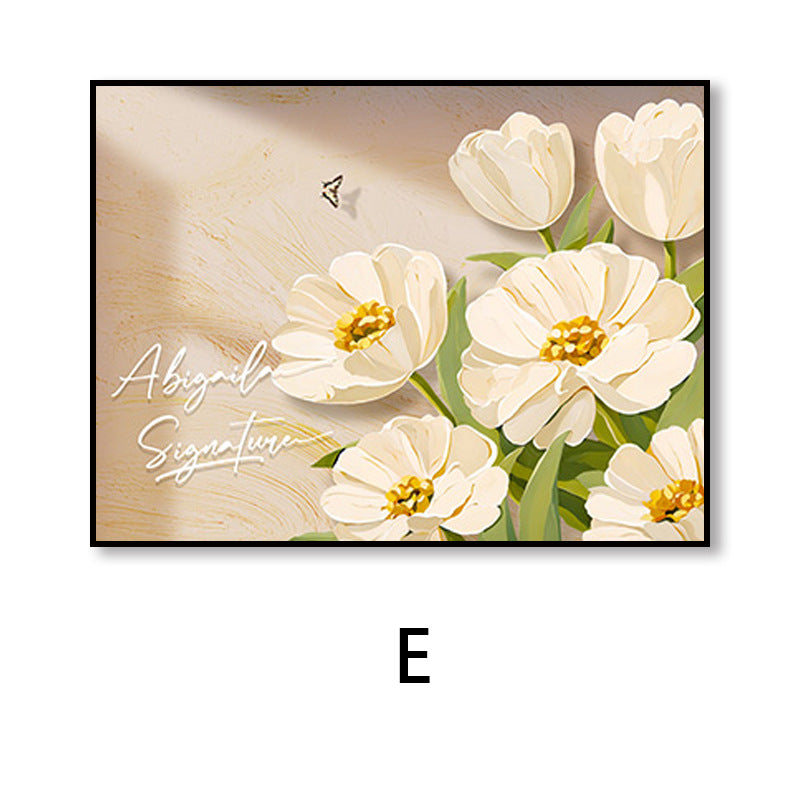 Cream wind meter box decorative painting distribution box flower restaurant cover hanging painting 2024 new non-punching mural