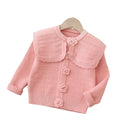 Girls' cardigan sweater, new autumn/winter  collection, children's knitted outerwear, baby girl's single-piece dropshipping handmade wool sweater