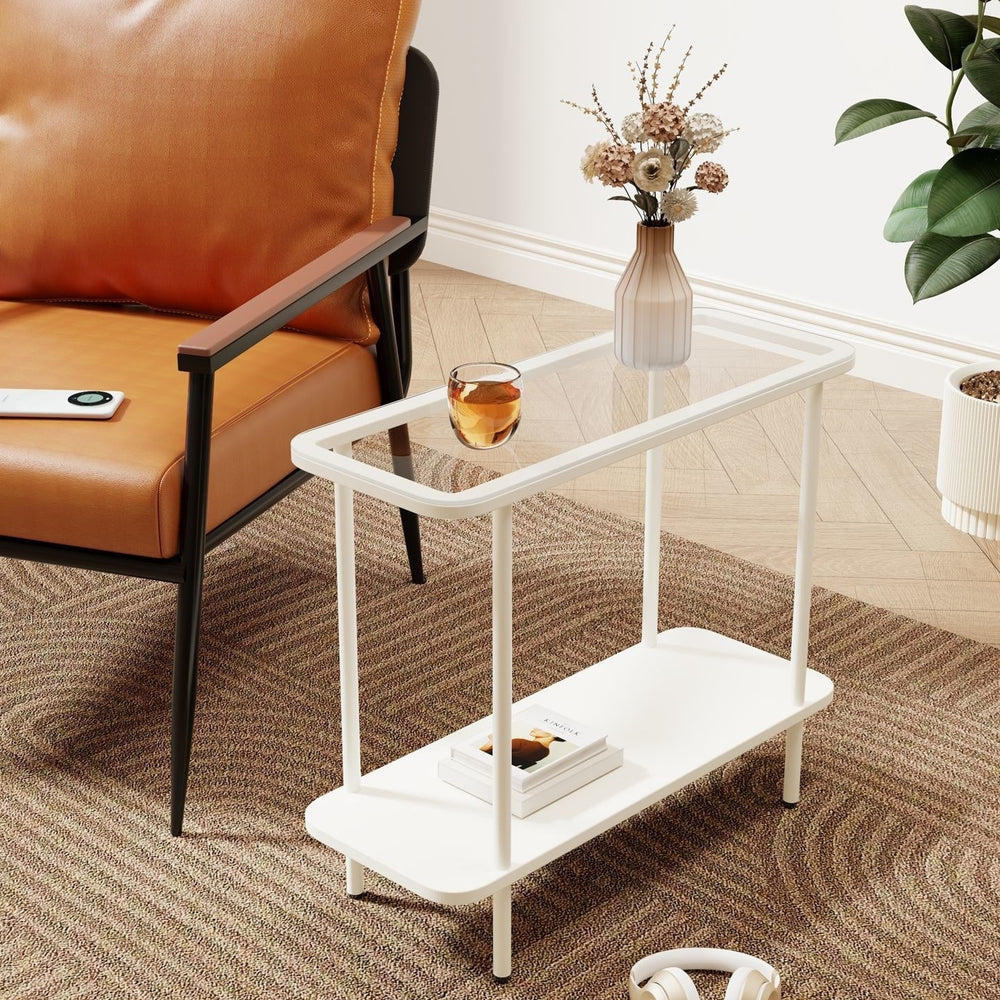 Bedroom bedside table rental house tea table storage rack ultra-narrow for home small table simple sofa side casual coffee table
