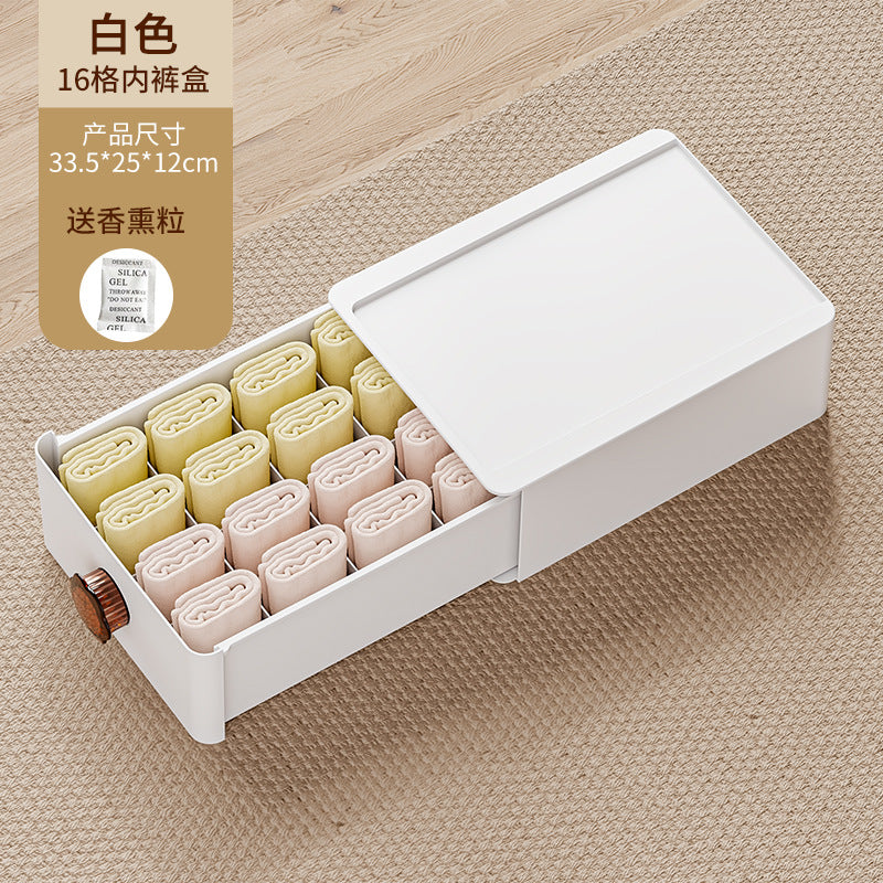 Order aromatherapy underwear storage box, underwear, underwear, socks finishing box, close-fitting clothing grid three-in-one storage artifact