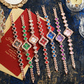 Live hot selling best sellingfashion four-leaf clover bracelet quartz watch emerald women's watch women's watch manufacturer wholesale