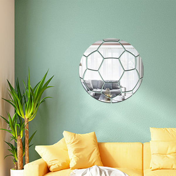 XN208  football mirror wall sticker children's room wall decoration living room bedroom creative self-adhesive waterproof