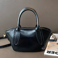 Classy first-layer oil-waxed cowhide shoulder cross-body dumpling bag wing bag texture satchelwork clothing bag genuine leather women's bag