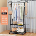 Simple coat rack floor-standing bedroom clothes rack movable thickened clothes drying rod small for home storage rack strong