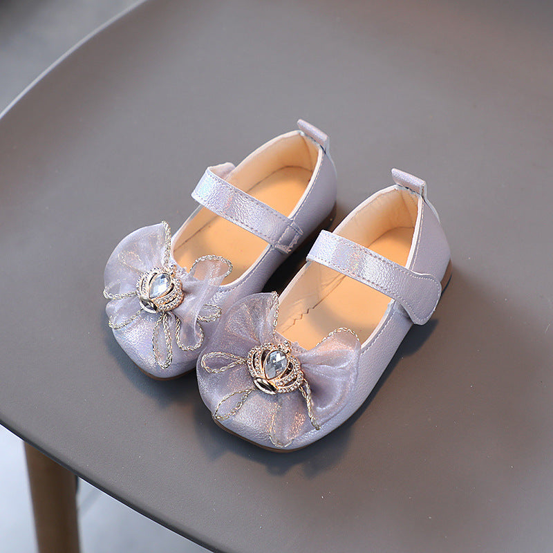 autumn new girls' princess shoes - stylish soft sole cute bowknot toddler & baby flats