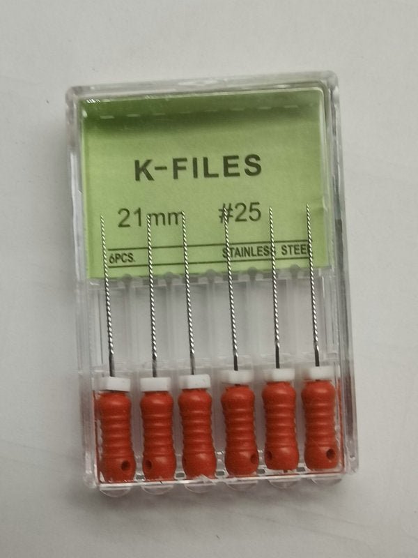 Dental H file K file Enlarged needle Root canal Stainless steel file Nickel titanium file R file One box of six boxed manometry needles Hand use