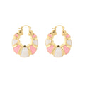 European and american cross-border jewelry: pink sweet earrings, floral teardrop fashion, elegant and fresh, high-end stud earrings for women
