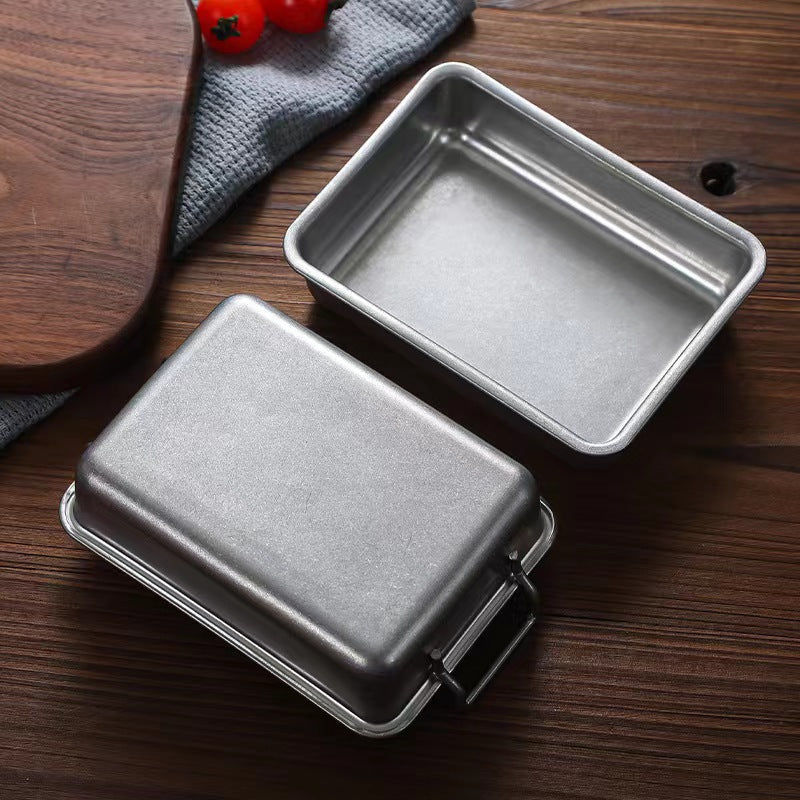 304 retro korean style high square plate creative snack plate fried chicken french fries dessert box old outdoor tray snack plate