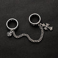 Cross chain ring wholesale cross-border hip hop niche design gothic style trendy retro hollow ring for women