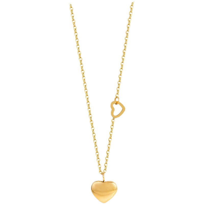 Meichen korean love necklace women's clavicle chain light luxury niche design 2025 new titanium steel pendant casual
