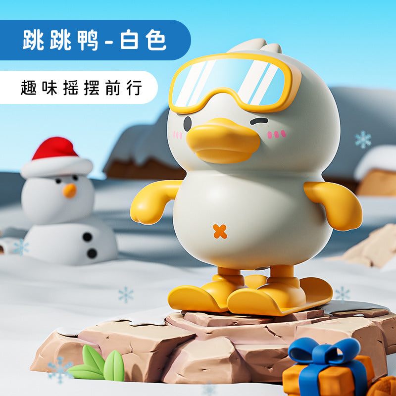New educational clockwork jumping duck winding little yellow duck cartoon animal cute educational toy kids toy gift