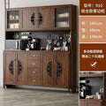 New chinoiserie solid wood sideboard all-in-one wall-mounted tea cabinet kitchen dining room living room wine cabinet solid wood storage cabinet