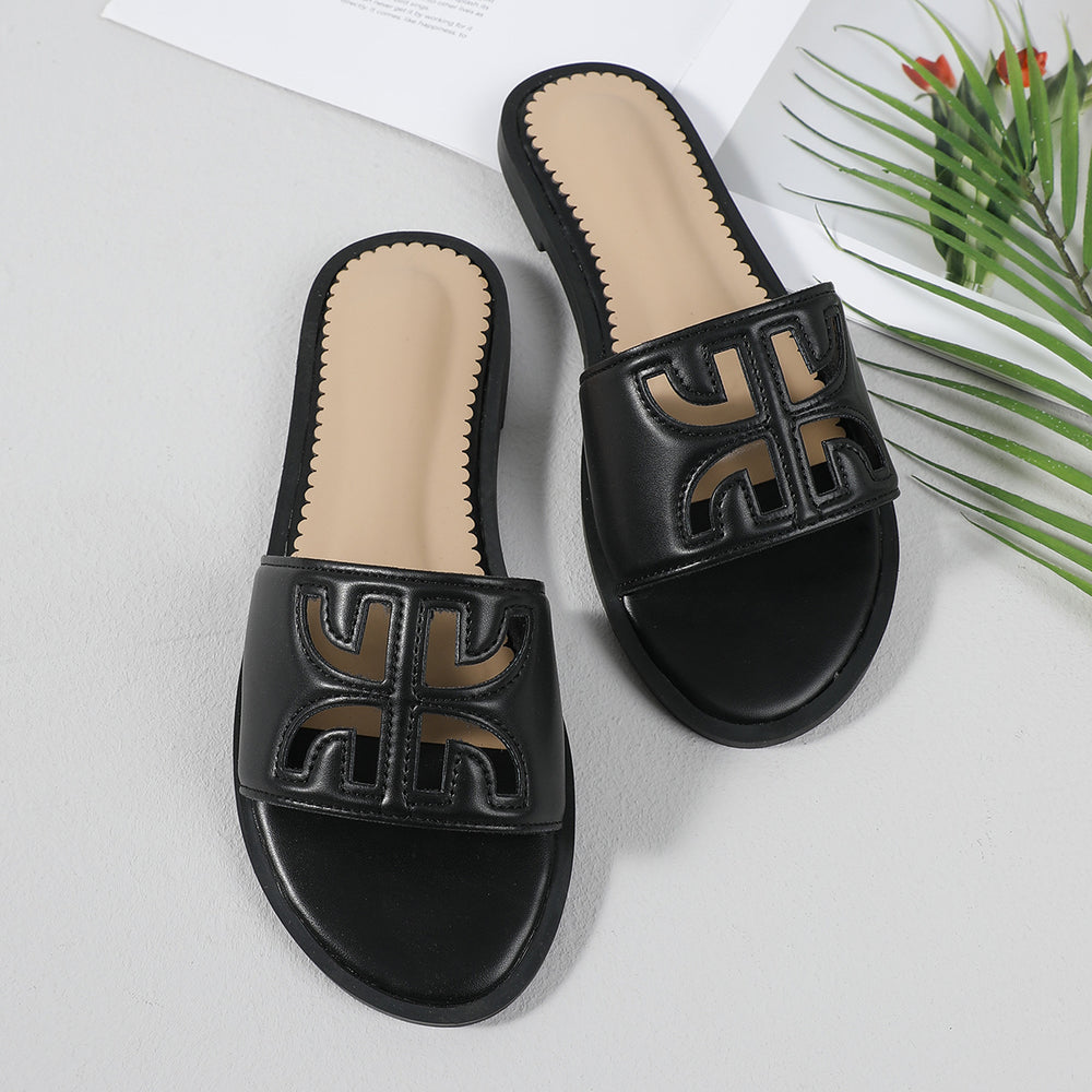 2026 new summer fashion flat sandals - women's one-strap beach slippers for travel