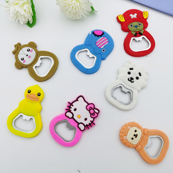 ins cartoon bottle opener cute portable home beer bottle opener magnet suction refrigerator wall-mounted bottle opener