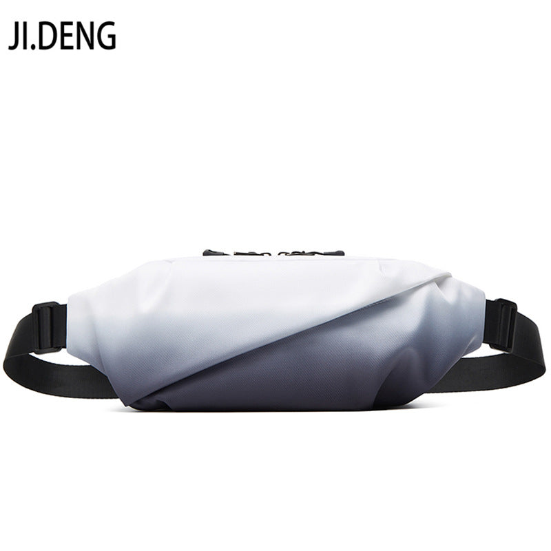 Gradual change breast bag men's fashion business messenger bag travel leisure shoulder bag trend commuter satchel can be printed LOGO