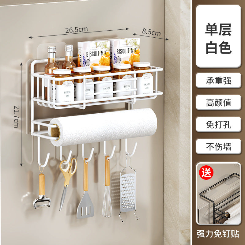 Refrigerator shelf Side storage rack Artifact Kitchen supplies Household Daquan Side wall plastic wrap Multi-layer hanging shelf
