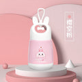 Cartoon rabbit mug, wide-mouth student water bottle, portable glass cup, cute women's cup, on-the-go gift cup, leak-proof