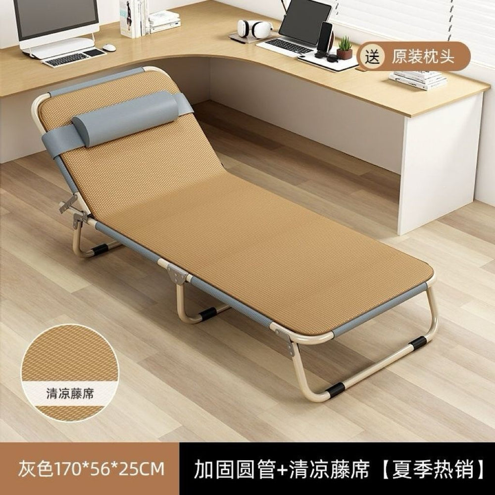 Lunch break foldable bed office single lunch break lounge chair adult for home foldable outdoor portable hospital camp bed