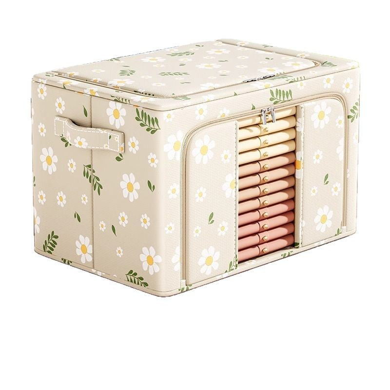 Oxford cloth clothes storage box Fabric home wardrobe clothing quilt sorting box Foldable storage box artifact