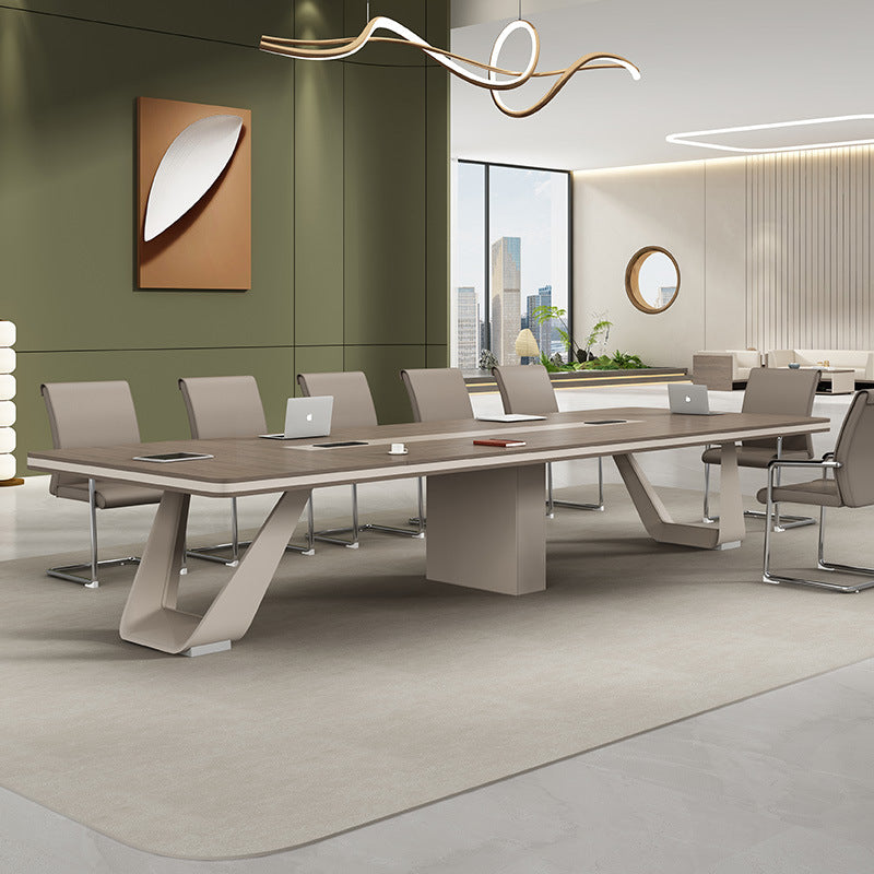 Conference table negotiation table desk and chair set training office furniture rectangular table office large minimalist modern
