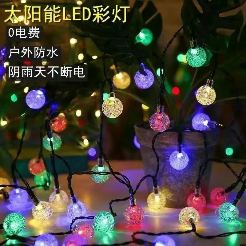 LED solar energy project small colorful lights flashing lights string lights household outdoor garden balcony decorative lights waterproof star lights