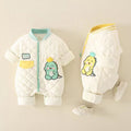 Newborn infant lightweight cotton romper - autumn/winter cotton outfit for baby boys and girls - stylish long-sleeve bodysuit for crawling and everyday wear