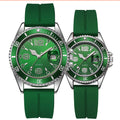 couple fashion sports green water ghost quartz watch casual silicone student quartz watch life waterproof