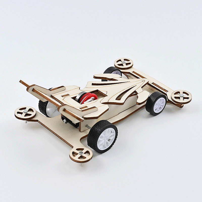 Pull the wire trolley pull back car STEM maker puzzle creative invention technology small production scientific experiment assembly teaching aids