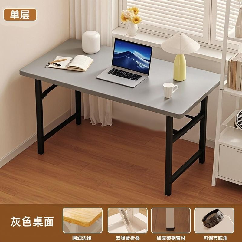 Foldable computer desk desktop desk casual modern home office table bedroom simple study table writing desk