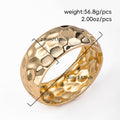 European and american cross-border e-commerce jewelry: niche, ancient forged alloy bracelet, unique electroplated style, round wide band bangle for women