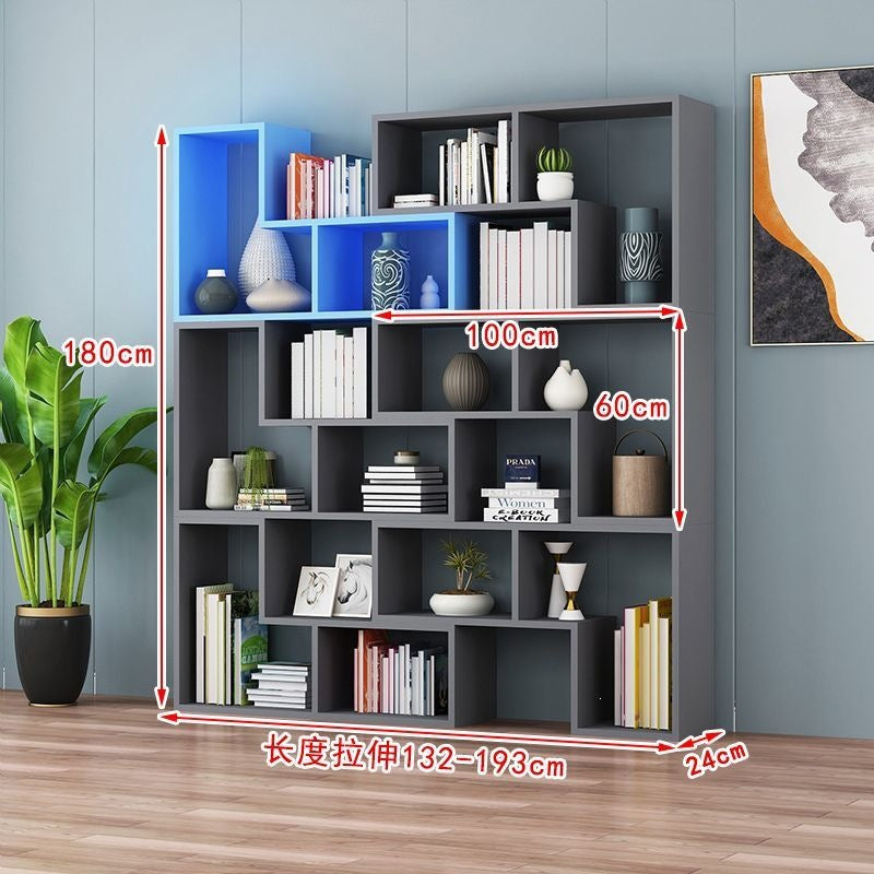 Free shipping casual combination bookshelf bookcase creative corner bedroom floor-standing simple storage rack partition display rack entrance