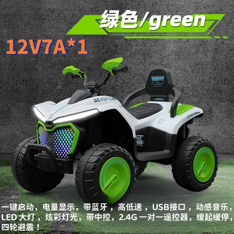 New children's electric four-wheel beach off-road vehicle children's electric car can sit remote control children's off-road toy car