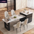 For home slate island table dining table all-in-one dual-purpose retractable classy solid wood dining table and chairsaccessible luxury creative dining table island