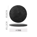 Embossed rock texture flat plate - creative & unique ceramic dinner plate for restaurants & hotels - high-style serving dish