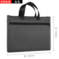 Oukeqi large capacity waterproof satchel document bag zipper conference bag double layer document bag storage bag document bag