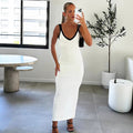 European and american style women's clothing - hot selling new color block backless bodycon cami dress for women on  cross-border